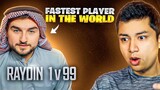 ROLEX REACTS to FASTEST PLAYER IN THE WORLD (Raydin 1v99)