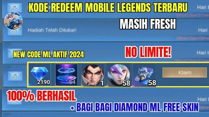 BURUAN REDEEM! 5 KODE REDEEM ML TERBARU KODE REDEEM MOBILE LEGENDS HARI INI UPDATE APRIL 2024