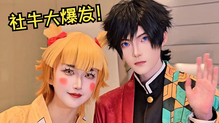 Episode paling memalukan! cosplay Hanagasa Zenitsu nonton film Demon Slayer!