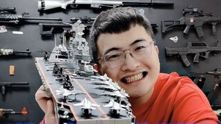Unboxing the "Challenger" super-large aircraft carrier model, operating it with a joystick remote co