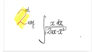 2nd way: integral  ∫x/(2ax-x^2) dx