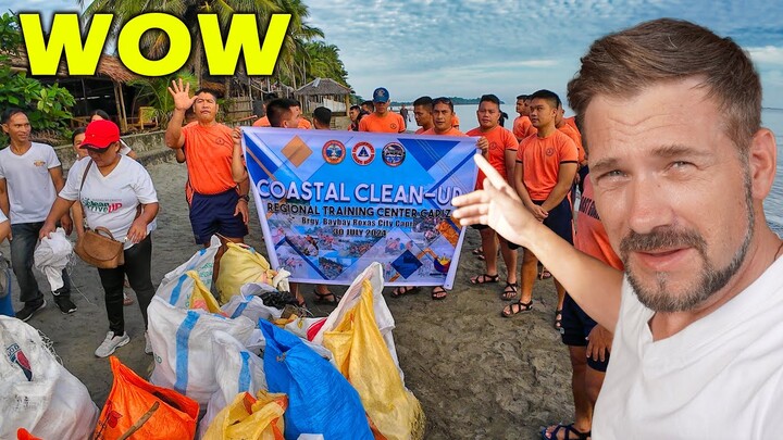 Garbage On The Beach In Roxas City Philippines