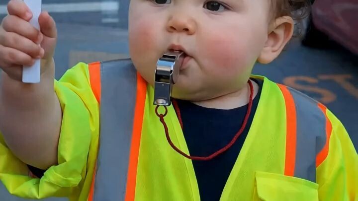 Funny Baby Traffic Warden Stops Traffic! Baby Boss Street Comedy 😂🚗
