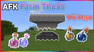 Cách Làm AFK Farm Thuốc Vô Hạn Đơn Giản Trong Minecraft PE 1.17 | Potion Farm MCPE/ Bedrock 1.17