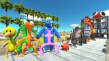 Rescue Rainbow Friends (Red) COCONUT DEATH RUN - Animal Revolt Battle Simulator