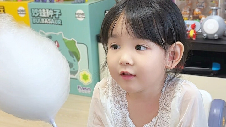 Hari ini dia baru tahu, permen kapas itu nggak boleh dicuci～