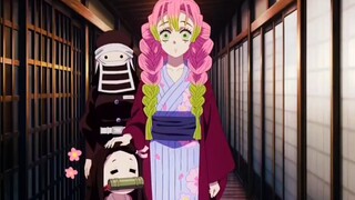 It can be seen that Nezuko loves to stick to Mitsuri Kanroji