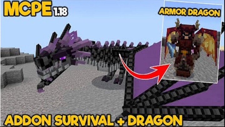 ( MCPE ) CARA MEMAINKAN SURVIVAL + DRAGON DI MCPE 1.18 - Minecraft Bedrock Indonesia