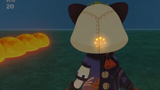 [Genshin Impact 4.5] قط الزباد الصغير، هيا بنا نلعب تحت منصة التحدي معًا~