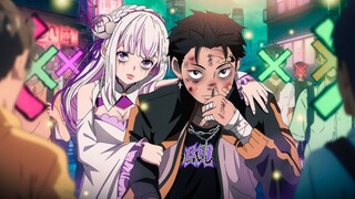 Anime re zero arting life another world MC ini di kuping kocak2 🔥🤣😂( Lycris x AMV)#