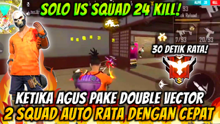 SOLO VS SQUAD 24 KILL !! KETIKA PAKE DOUBLE VEKTOR 2 SQUAD RATA DENGAN CEPAT