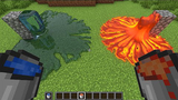 realistic lava vs water in minecraft #Wd