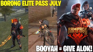 BORONG SEMUA BADGE ELITE PASS JULY FREE FIRE - HADIAH NYA KEREN PARAH! WAJIB BELI GUYS!