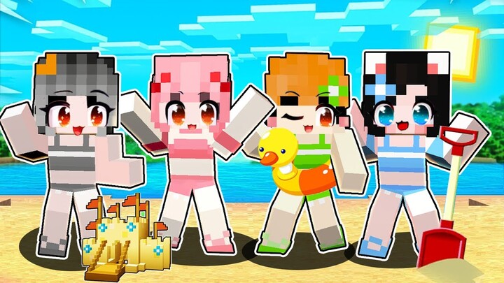 Mimi TV Đi Biển Cùng Hero Team | Mimi Minecraft Animation