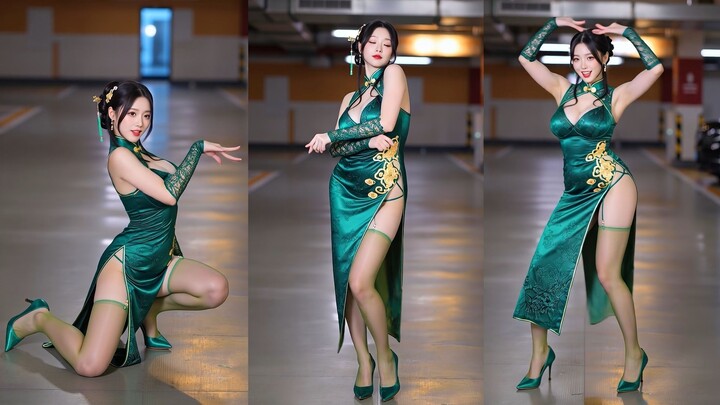 [Green Silk Cheongsam] One More Cover Dance ❤ Where Does the Beauty Lie?