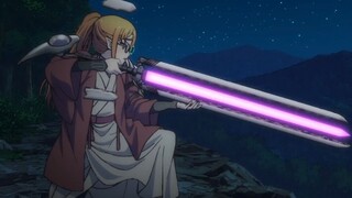 The third aunt sneaked home and the first aunt got jealous! She took out the laser cannon and aimed 