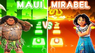 Maui Vs Encanto Mirabel | You're Welcome, We Don't Talk About Bruno - Tiles Hop EDM Rush!
