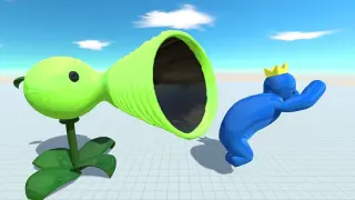 Peashooter vs ALL Rainbow Friends - Animal Revolt Battle Simulator