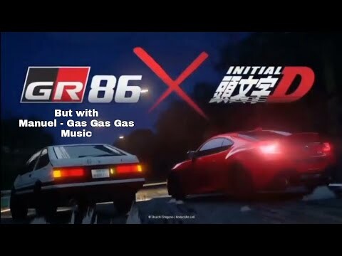 Toyota GR86 Initial D Trailer with Manuel - Gas Gas Gas Music😂