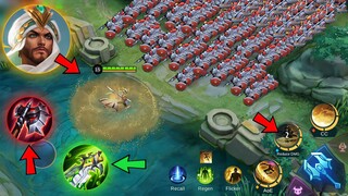 KHALEED RED BUILD VS. KHALEED GREEN BUILD VS. 100 MINIONS - MOBILE LEGENDS - MLBB