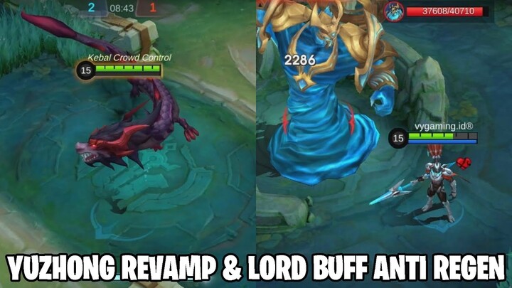 YUZHONG REVAMP, LORD BUFF PUNYA SKILL ANTI REGEN - MOBILE LEGENDS