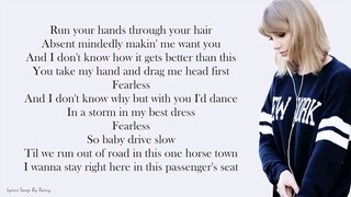 TAYLOR SWIFT FEARLESS LYRICS