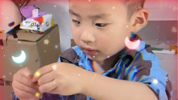 A loving mother serves shrimp, and the son devours it eagerly.