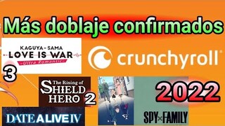 Se confirma el doblaje Spy x Family Kaguya sama temporada 3🤯Más doblajes llegarán a crunchyroll 2022