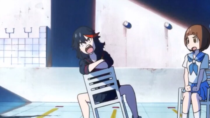 Kill la kill ryuko throws a chair