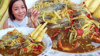 ตำบักหุ่งกุ้งสดแซ่บนัว