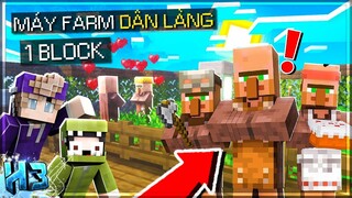 H3 Xây Dựng Máy FARM DÂN LÀNG Cùng NoobTeam *Thử Thách SINH TỒN TRÊN 1 BLOCK | tập 10 - OneBlock