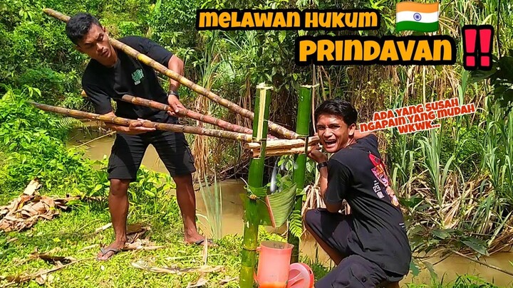 ALAT TRADISIONAL SUKU PEDALAMAN‼️ MEMBUAT MINUMAN DARI TEBU MENGGUNAKAN PENGGILING DARI BAMBU..