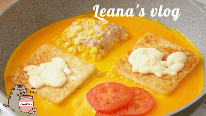 [Makanan]Memasak Sarapan Lezat dan Indah-Roti Lapis Keju