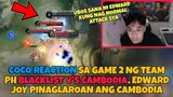 COCO reaction sa game 2 ng Team PH BLACKLIST V's CAMBODIA, EDWARD JOY pinaglaroan ang CAMBODIA