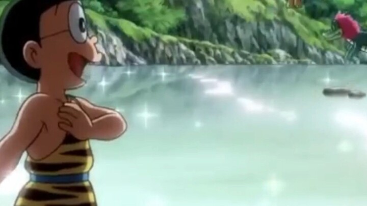 nobita senang dengan hewan nya