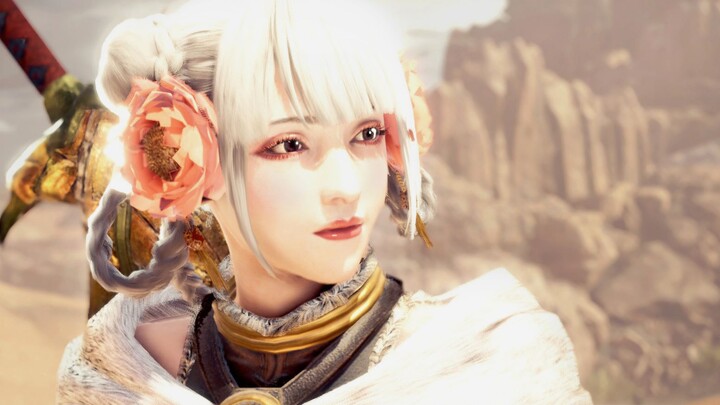 [Sakura Song][MHW Face Pinching Data][Monster Hunter World] Monster Hunter's first love face!