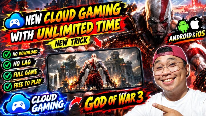 GOD OF WAR 3 CLOUD GAMING UNLIMITED TIME FOR ANDROID MOBILE