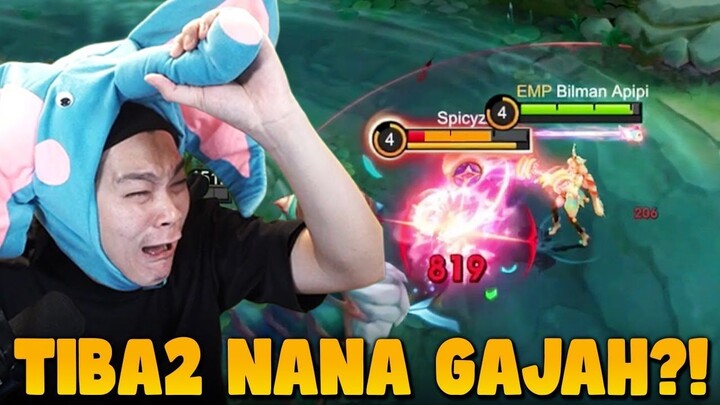 Tiba2 Dichallenge Jadi Nana Gajah_! - Mobile Legends