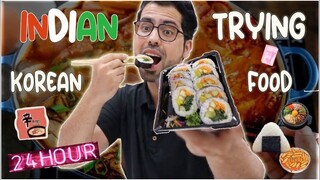 Eating Korean Food for 24 Hours 😍 || Korean Food  Challenge