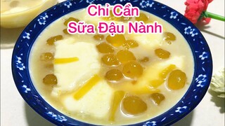 Nếu có sữa đậu nành làm món Tàu Hũ Nước Đường cực đơn giản ăn cùng trân châu hoàng kim tuyệt ngon