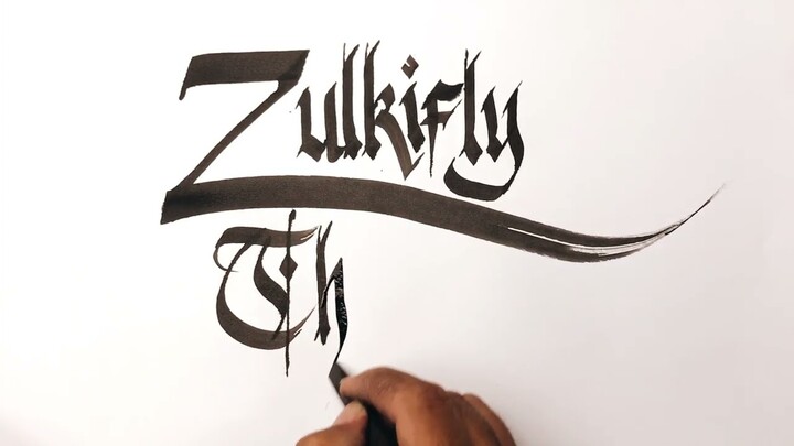 Kaligrafi kontemporer "Zulkifly"