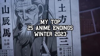 My Top 25 Anime Endings Winter 2023