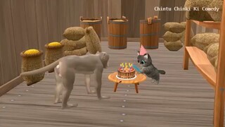 बिल्ली और बन्दर का आइसक्रीम केक 2 _ Bili Ke Bache _Chintu _pagal beta _comedy vi