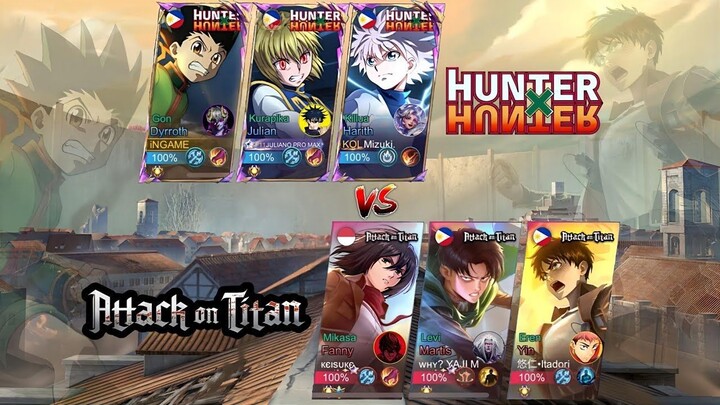 DYRROTH GON VS EREN TITAN YIN TEAM! HUNTER X HUNTER VS ATTACK ON TITAN - WHO WIL
