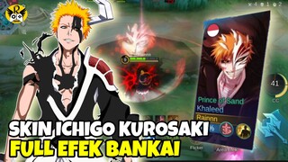 Zanpakuto Ichigo membelah Land Of Down - Skin Collab Bleach X MLBB