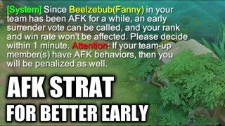 TRENDING CHEAT STRAT WITH AFK FANNY | 100% win rate base on my experience