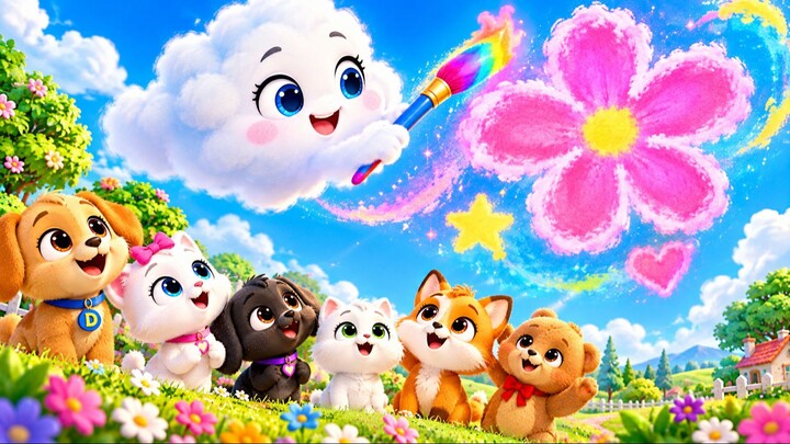 ☁️🎨 A NUVEM QUE COMEÇOU A PINTAR O CÉU! 😱🌸 | MÚSICA INFANTIL | TURMINHA DO BARULHO 🎵