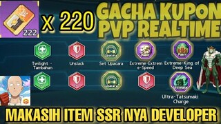 GACHA ITEM SSR OPM PVP REALTIME, 220 TIKET / KUPON HOKI HAJAR - One Punch Man The Strongest