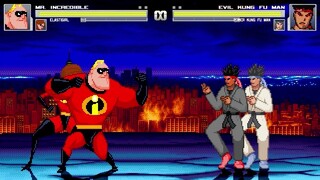 AN Mugen #383: Mr. Increbible & Elastigirl VS Evil KFM & Power KFM