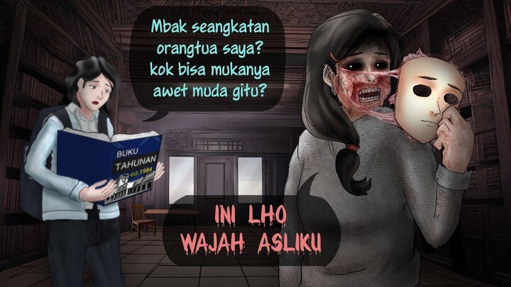 Misteri Wanita di Perpustakaan #HORORMISTERI _ Kartun Hantu, Animasi Horror